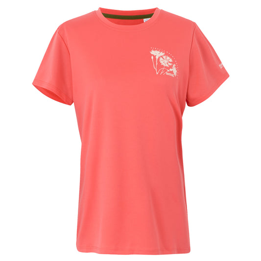 Peach Bloom - Front - Regatta Womens-Ladies Fingal IX Flowers T-Shirt