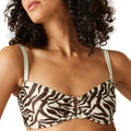 Tonal Grey - Front - Regatta Womens-Ladies Aceana III Zebra Print Bikini Top