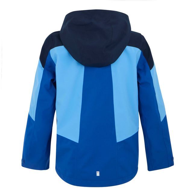 Olympian Blue-Elysium Blue-Navy - Back - Regatta Childrens-Kids Highton VI Waterproof Jacket