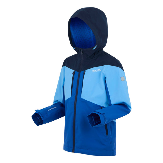 Olympian Blue-Elysium Blue-Navy - Side - Regatta Childrens-Kids Highton VI Waterproof Jacket