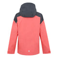 Peach Bloom-Seal Grey - Back - Regatta Childrens-Kids Highton VI Waterproof Jacket