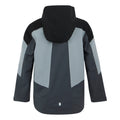 Seal Grey-Cloudy Grey-Black - Back - Regatta Childrens-Kids Highton VI Waterproof Jacket