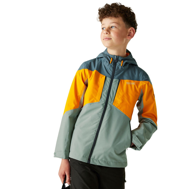 Glacier-Bright Marigold - Lifestyle - Regatta Childrens-Kids Highton VI Waterproof Jacket