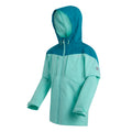 Aruba Blue-Exotic Plume-Icy Morn - Side - Regatta Childrens-Kids Highton VI Waterproof Jacket