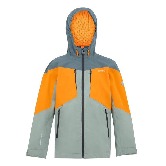 Glacier-Bright Marigold - Front - Regatta Childrens-Kids Highton VI Waterproof Jacket