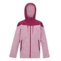 Lilas-Beaujolais - Front - Regatta Childrens-Kids Highton VI Waterproof Jacket