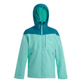 Aruba Blue-Exotic Plume-Icy Morn - Front - Regatta Childrens-Kids Highton VI Waterproof Jacket