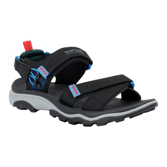 Black-Coronet Blue - Front - Regatta Mens Blaze Sandals