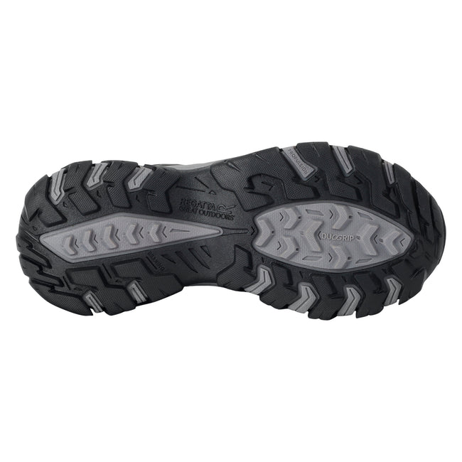 Black-Dark Steel - Pack Shot - Regatta Childrens-Kids Holcombe III Walking Boots