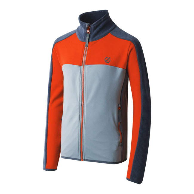 Stormy Weather-Seville Red - Side - Dare 2B Childrens-Kids Emergent IV Stretch Midlayer