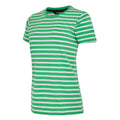 Island Green-White - Side - Regatta Womens-Ladies Bayletta Striped T-Shirt