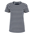 Navy-White - Front - Regatta Womens-Ladies Bayletta Striped T-Shirt