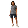 Navy-White - Lifestyle - Regatta Womens-Ladies Bayletta Striped T-Shirt