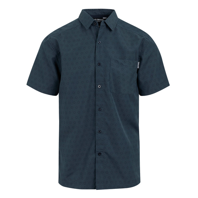 Moonlight Denim - Front - Regatta Mens Mindano IX Circle Short-Sleeved Shirt
