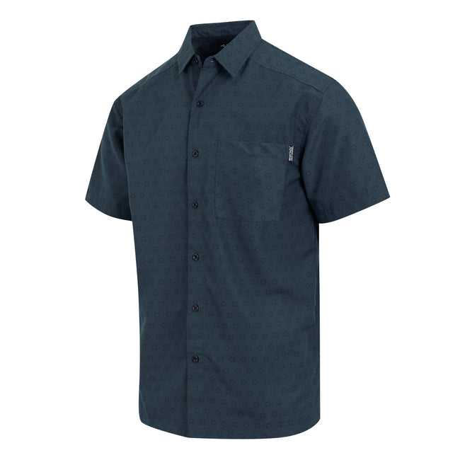 Moonlight Denim - Side - Regatta Mens Mindano IX Circle Short-Sleeved Shirt