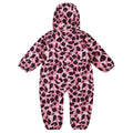 Dusty Rose - Back - Regatta Baby Bambino Cheetah Print Snowsuit
