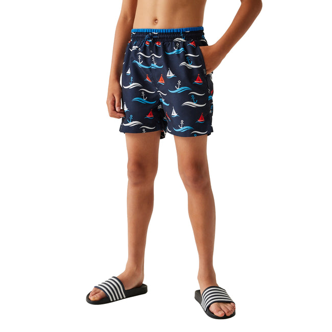 Navy - Lifestyle - Regatta Boys Skander III Boat Swim Shorts