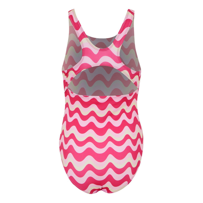 Pop - Back - Regatta Girls Katrisse Wavy Lines One Piece Swimsuit