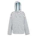 White-Navy - Front - Regatta Womens-Ladies Bayletta II Striped Full Zip Hoodie