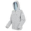 White-Navy - Side - Regatta Womens-Ladies Bayletta II Striped Full Zip Hoodie