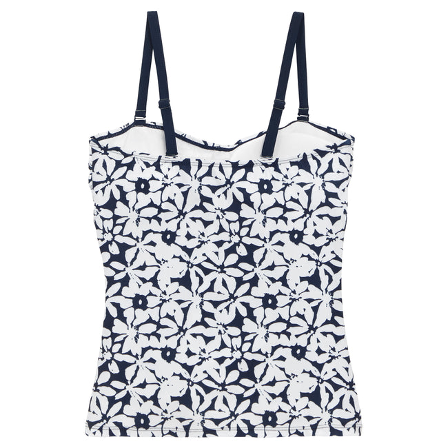 Navy-White - Back - Regatta Womens-Ladies Aceana III Large Floral Swimwear