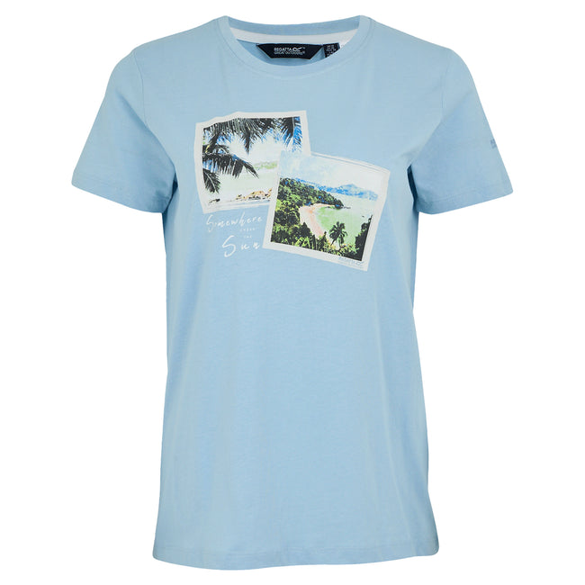 Chambray Blue - Front - Regatta Womens-Ladies Filandra VX Under The Sun T-Shirt