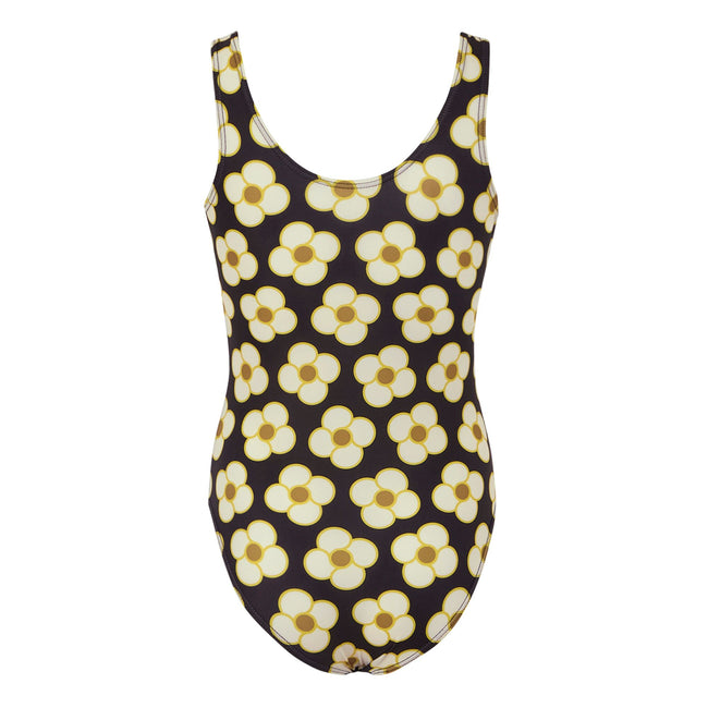 Black - Back - Regatta Girls Orla Kiely Spinning Flower One Piece Swimsuit