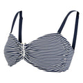 Navy-White - Side - Regatta Womens-Ladies Aceana III Seeksucker Bikini Top