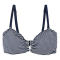 Navy-White - Front - Regatta Womens-Ladies Aceana III Seeksucker Bikini Top