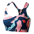 Light Pink-White-Navy - Side - Dare 2B Womens-Ladies Marble Swirl Sports Bra