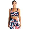 Light Pink-White-Navy - Lifestyle - Dare 2B Womens-Ladies Marble Swirl Sports Bra