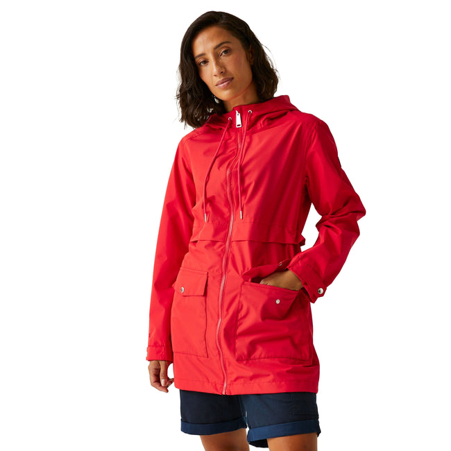 High Risk Red - Lifestyle - Regatta Womens-Ladies Navaeh Linear Waterproof Jacket