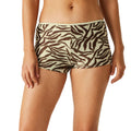 Grey-Black - Front - Regatta Womens-Ladies Aceana Zebra Print Bikini Shorts