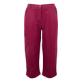 Beaujolais - Front - Regatta Womens-Ladies Chaska III Walking Capri Cropped Trousers