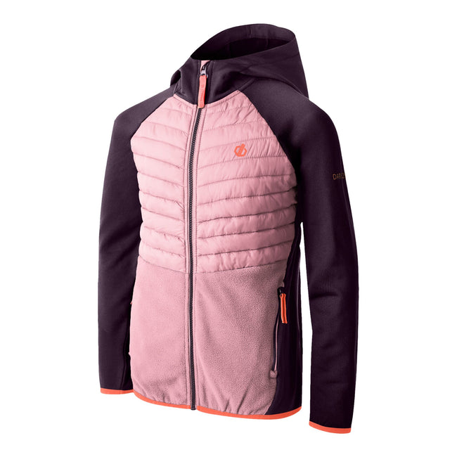 Deep Plum-Lilac - Side - Dare 2B Childrens-Kids Switch Out Padded Jacket