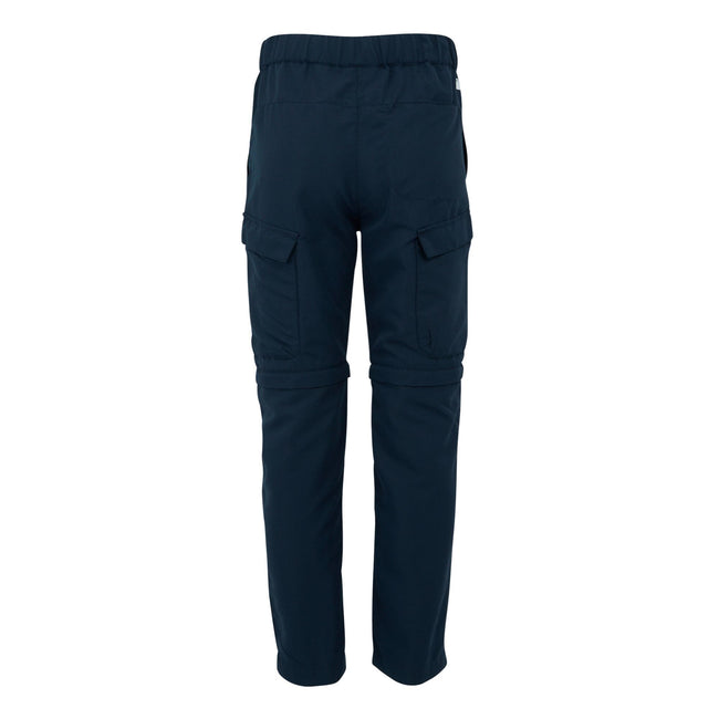 Navy - Back - Regatta Childrens-Kids Sorcer III Zip-Off Trousers