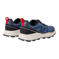 Dark Denim-Poppy Red - Back - Regatta Mens Leighton Trainers