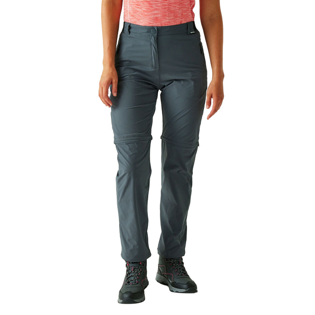 Seal Grey - Lifestyle - Regatta Womens-Ladies Travel Light II Packaway Hiking Trousers