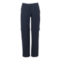 Navy - Front - Regatta Womens-Ladies Travel Light II Packaway Hiking Trousers