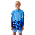 Elysium Blue - Lifestyle - Regatta Childrens-Kids II Camo Hooded Towel