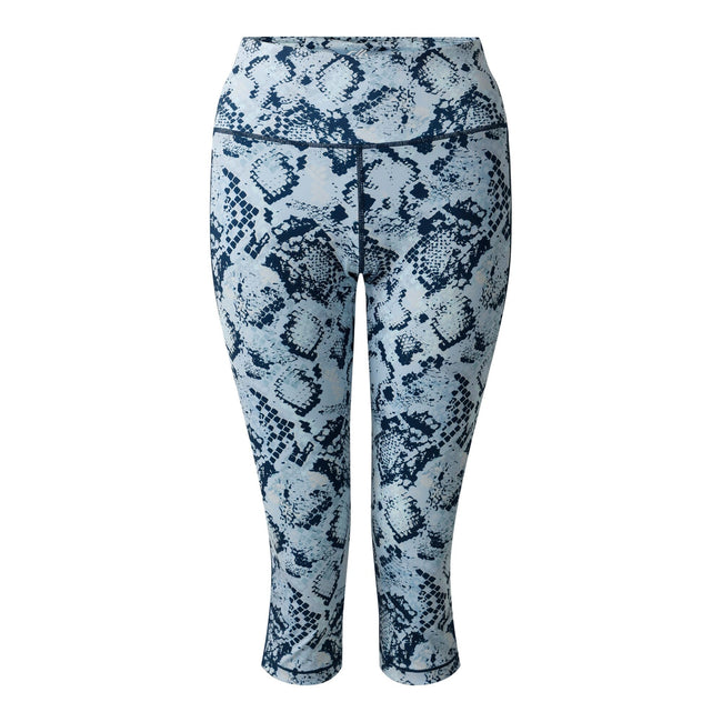 Blue - Front - Regatta Womens-Ladies Influential II Snake Print 3-4 Length Leggings