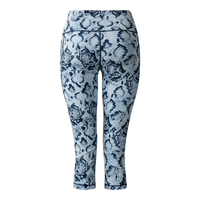 Blue - Back - Regatta Womens-Ladies Influential II Snake Print 3-4 Length Leggings
