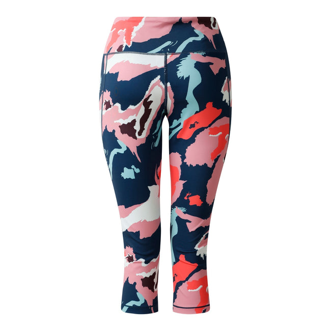Multicoloured - Back - Regatta Womens-Ladies Influential II Marble Swirl 3-4 Length Leggings