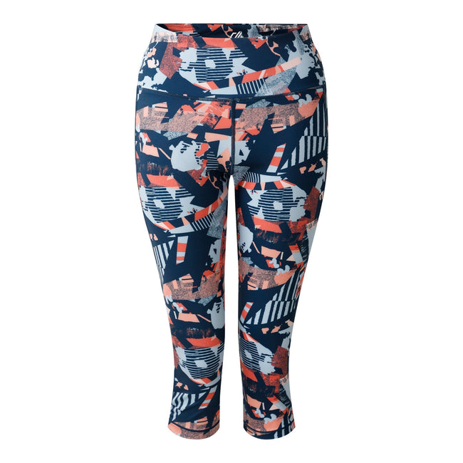 Multicoloured - Front - Regatta Womens-Ladies Influential II Geometric 3-4 Length Leggings
