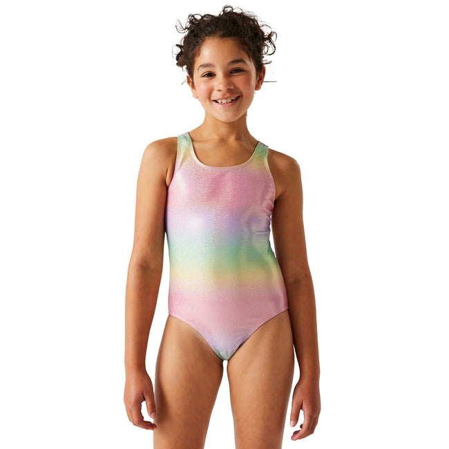 Multicoloured - Lifestyle - Regatta Girls Katrisse Mermaid Shimmer One Piece Swimsuit