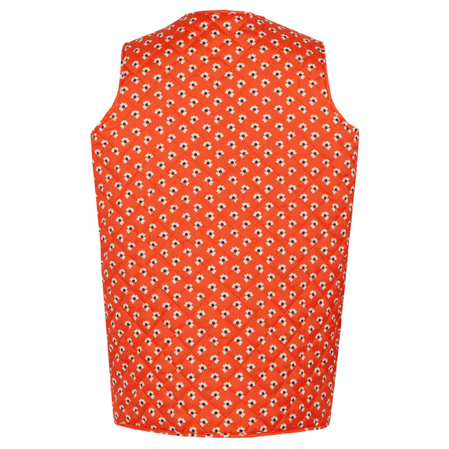 Red - Back - Regatta Womens-Ladies Orla Kiely Clover Quilted Gilet