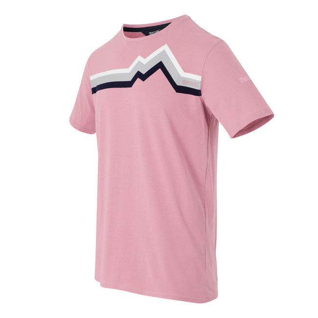Lilas - Side - Regatta Mens Linear Mountain T-Shirt