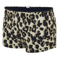 Natural-Black - Side - Regatta Womens-Ladies Aceana Leopard Print Bikini Bottoms