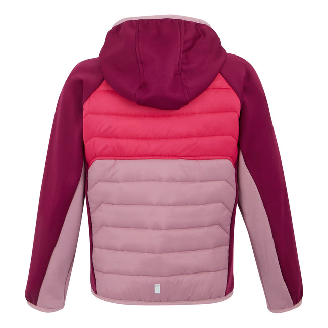 Lilas-Pop-Beaujolais - Back - Regatta Childrens-Kids Kielder IX Hybrid Jacket