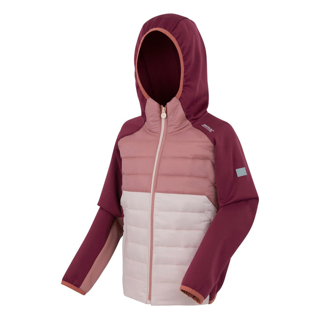Dark Pimento-Dusty Rose-Lotus - Side - Regatta Childrens-Kids Kielder IX Hybrid Jacket